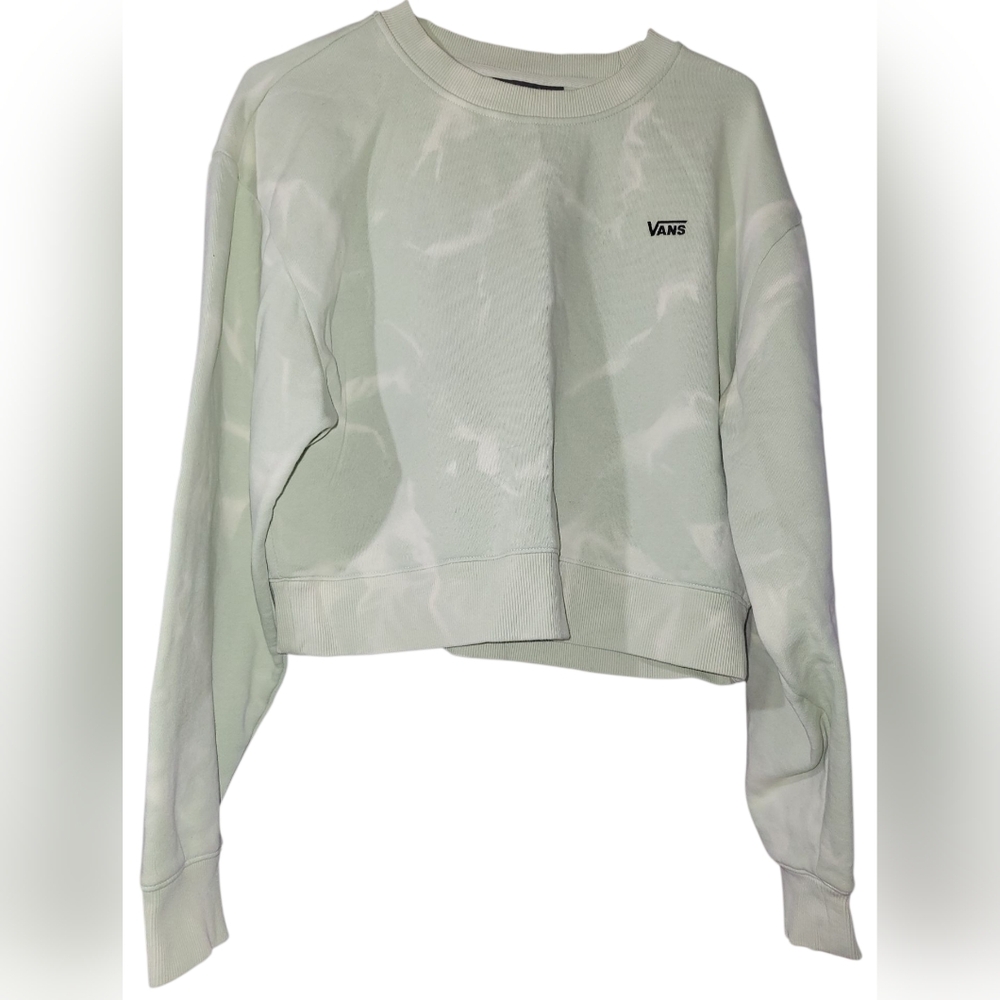 Vans Mint Green/Grey Cropped Sweater- Size Lg